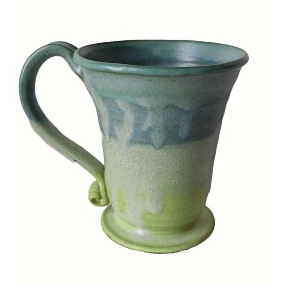 4 Vintage Studio Art Pottery Coffee Mugs Signed - Picture 4 of 7